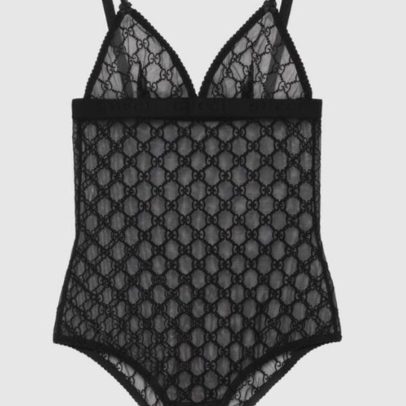 Gucci Tops - Sexy black body suit GG NWOT